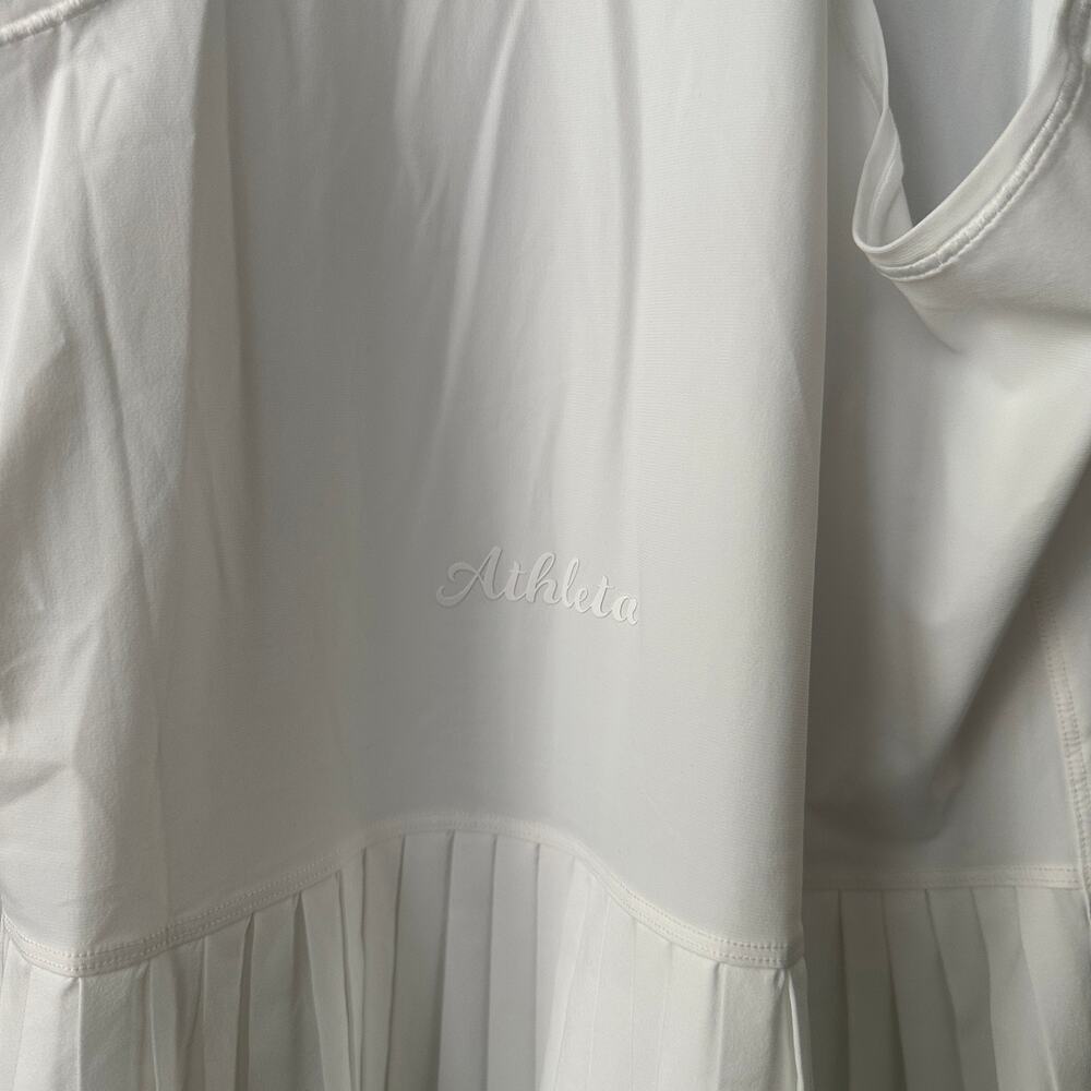 Athleta Match Point Pleated Dress White NWT XL - Picture 7 of 7